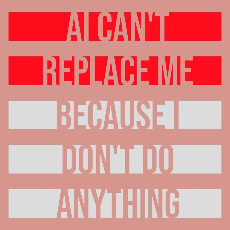 AI Can't Replace Me I Don't Do Anything Humor Joke