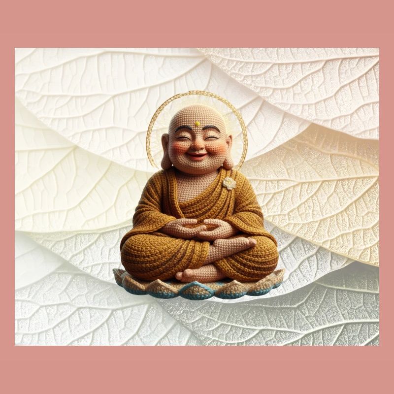 Buddha on leaf pattern