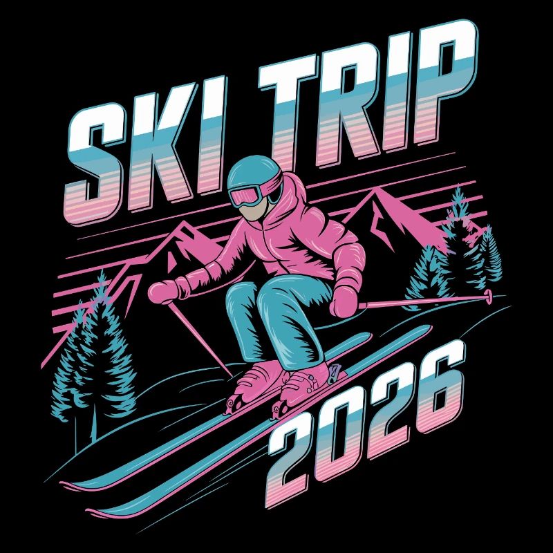 SkiTrip 2026 Rétro Neon