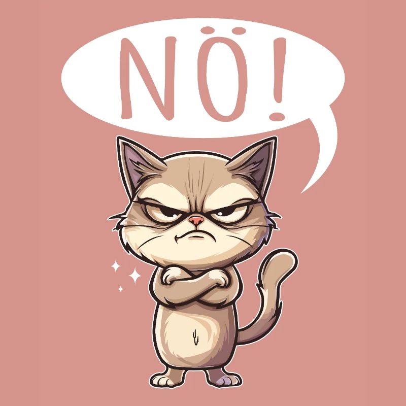 Cool Cat Nope funny saying grumpy