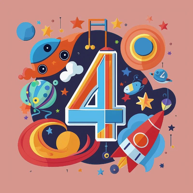 Monde de fusées du 4e anniversaire de l’espace