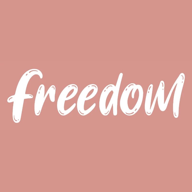 Freedom Brush Script Monochrome Statement