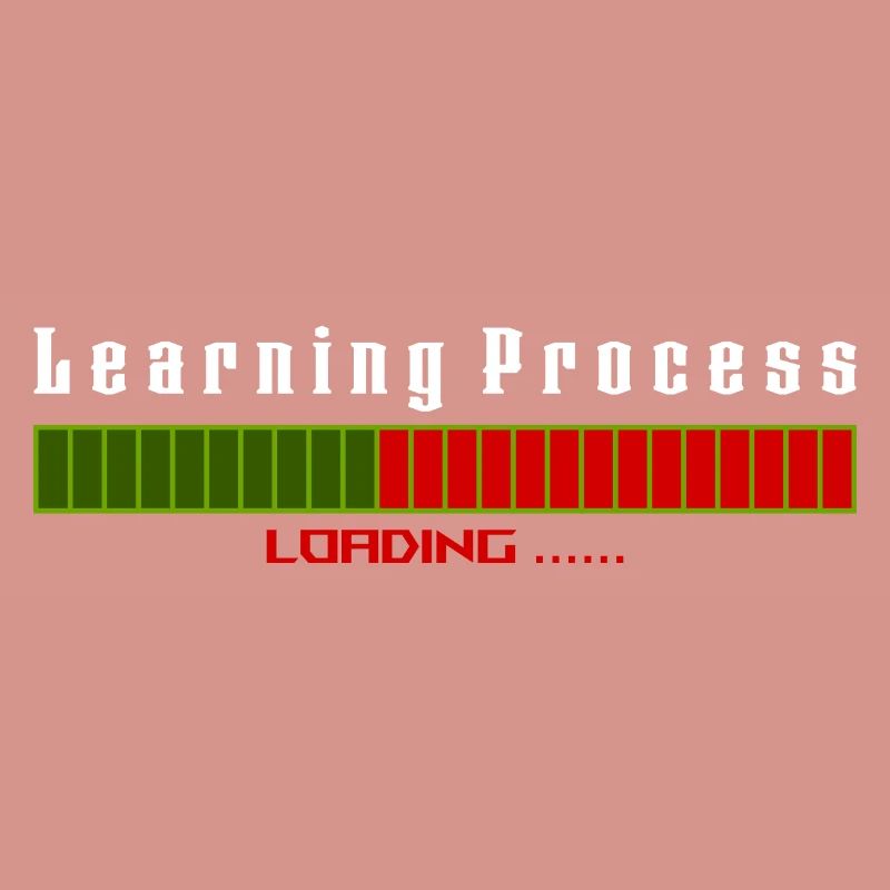 Learning Process Loading black shirt