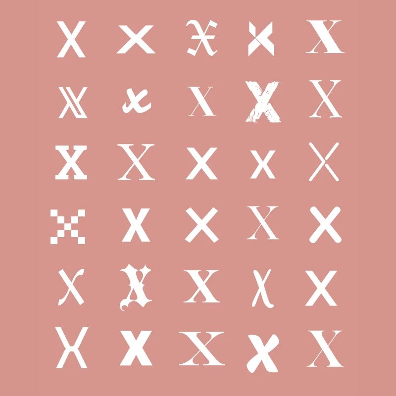 Typographie Monogramme X Pattern