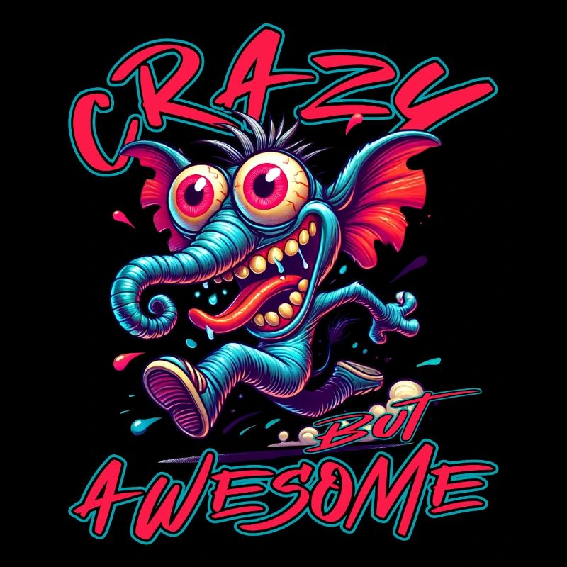Crazy but Awesome - Style bande dessinée éléphant