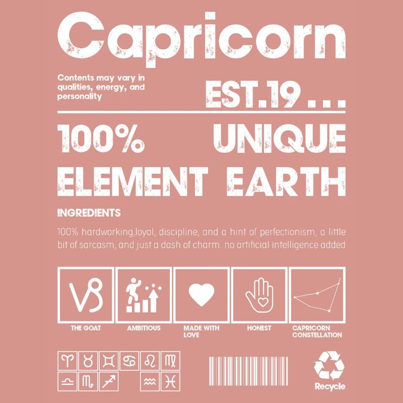 Capricorne Terrestre 100 % Élément
