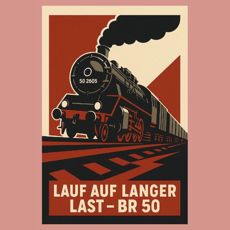 Railway Run on Long Load Freight Train