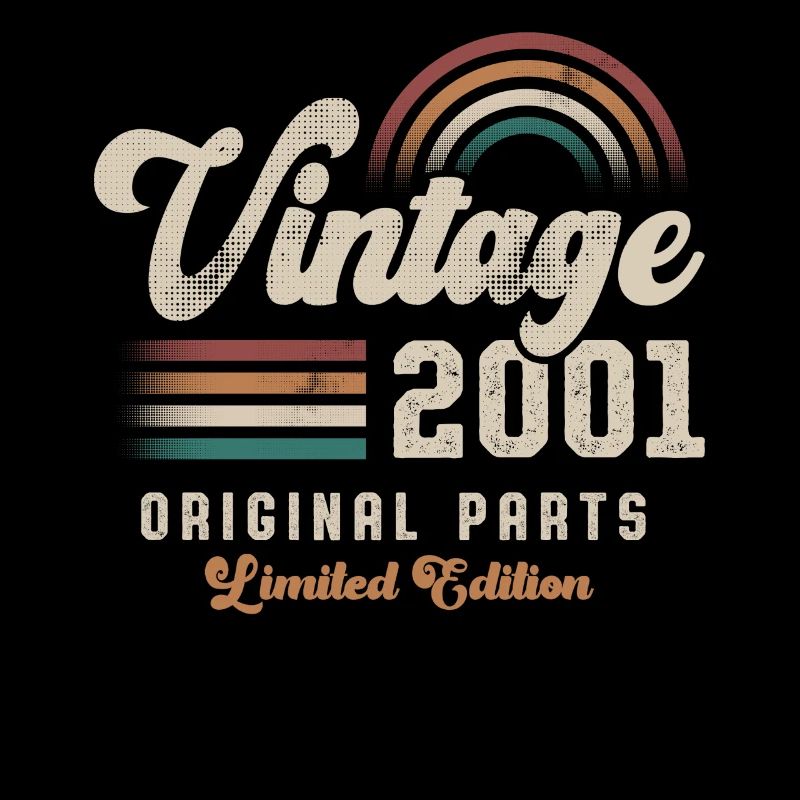 Vintage 2001 Geburtstag Retro