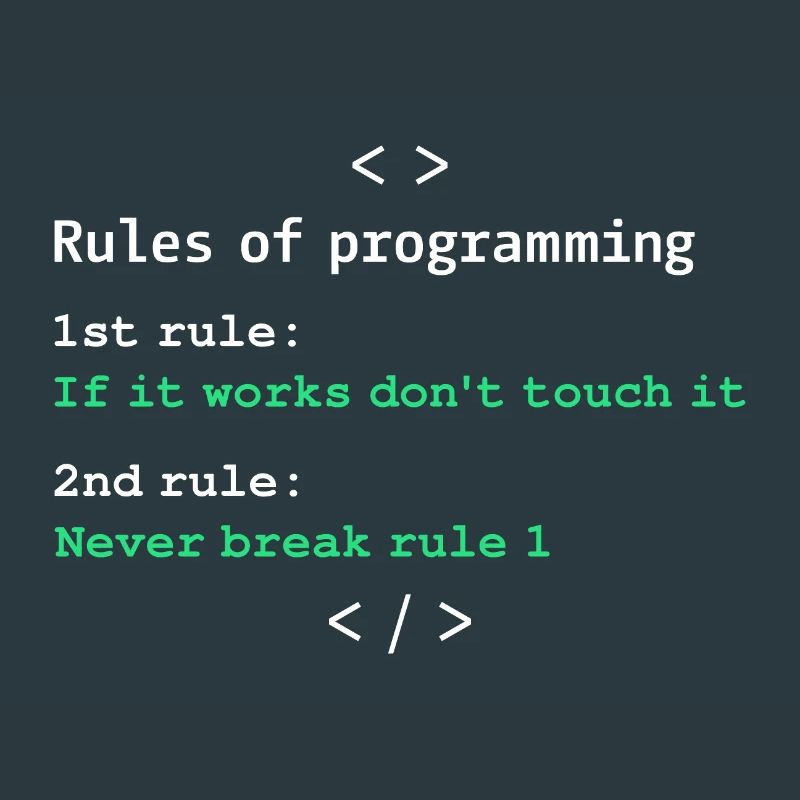 Regeln der Programmierung