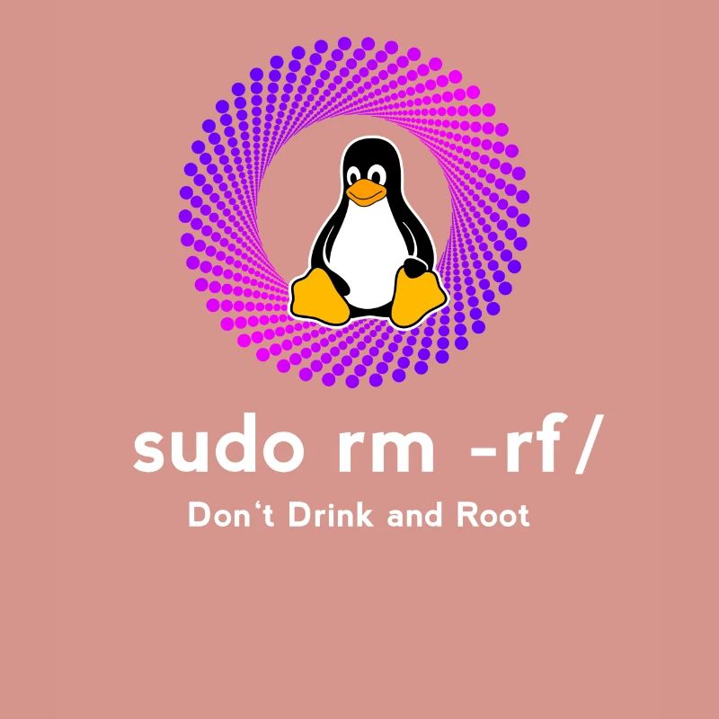 Ordinateur Sys admin Penguin Nerd pc sudo rm -rf cod