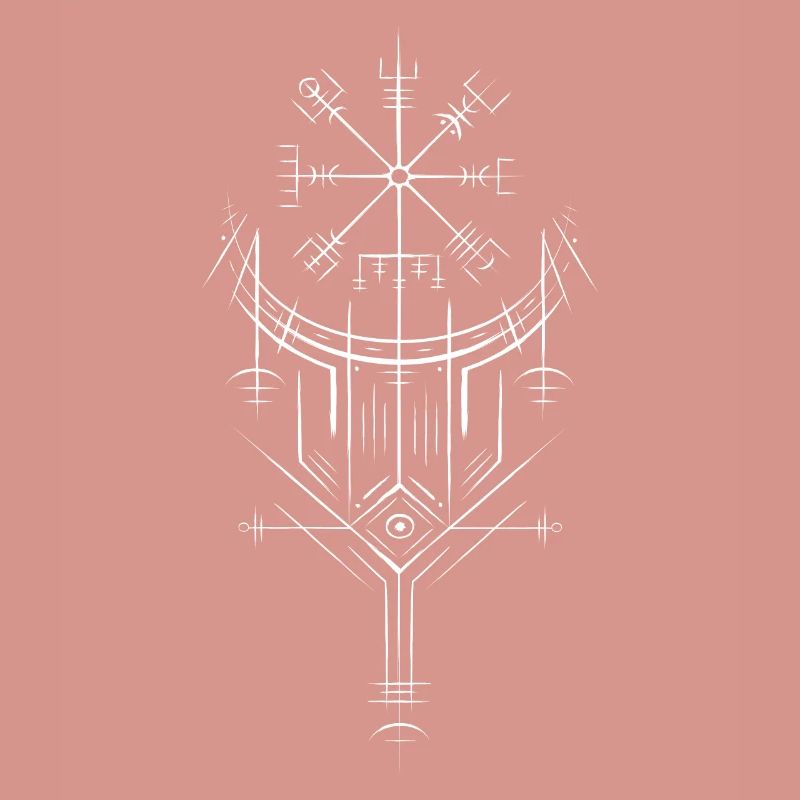 Vegvisir Runes Compass - Germanic Celts Vikings