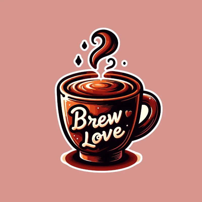 Brew Love - Coffee Cup Illustration
