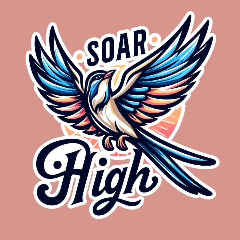 Soar High - bird illustration