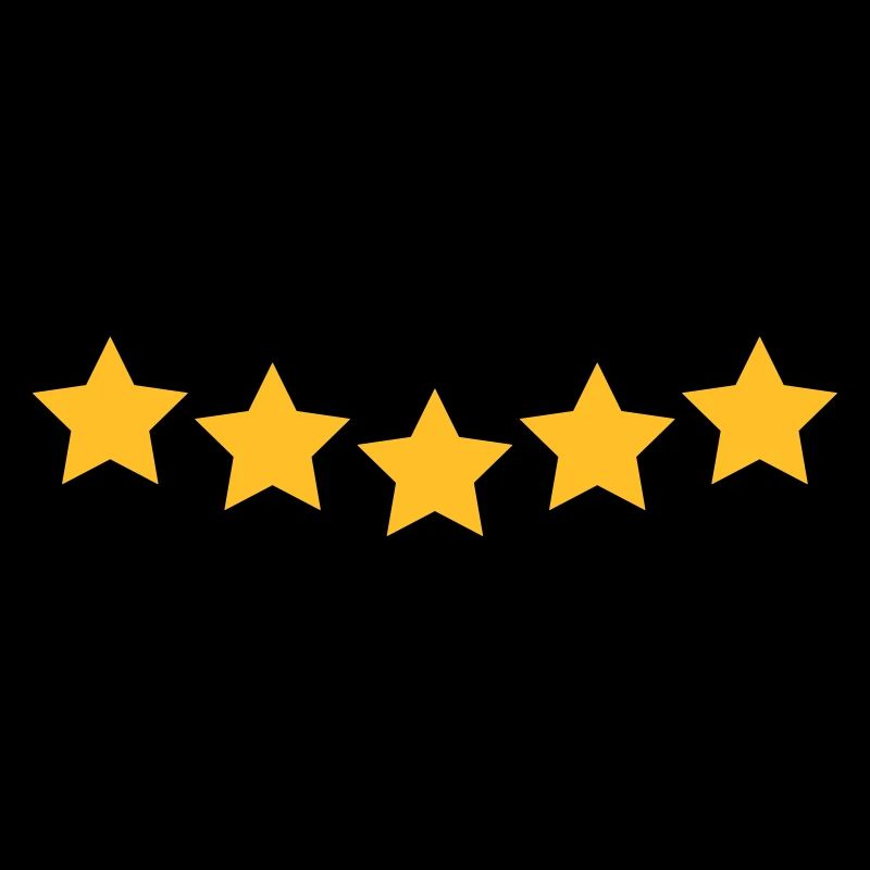 5 Sterne, gebogen. Five Stars. 2c