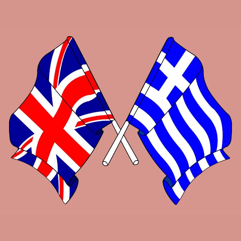 Drapeau Angleterre, drapeau Grèce