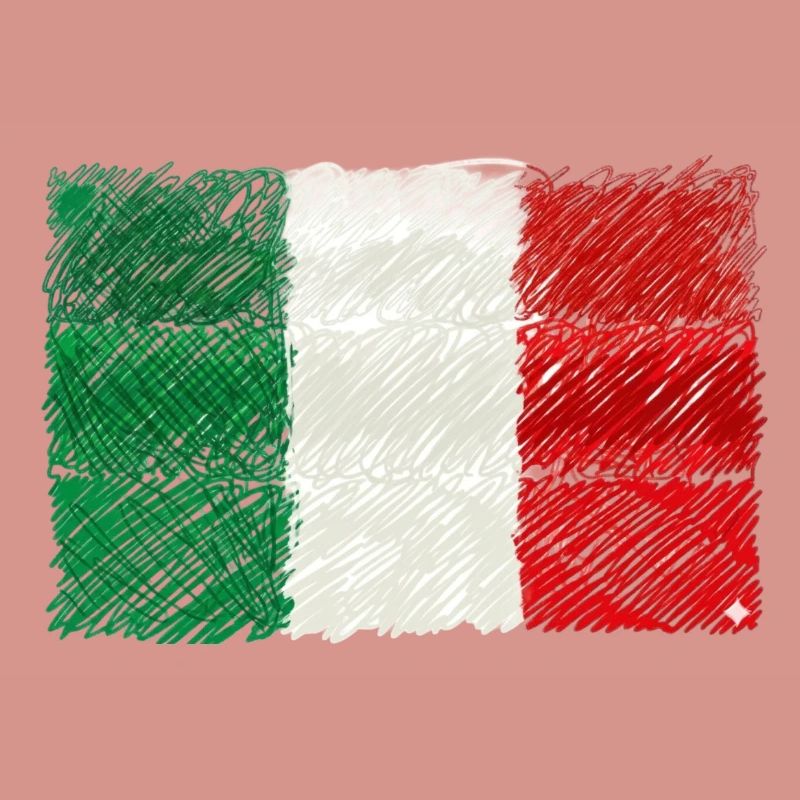 Scribbled Italian Flag