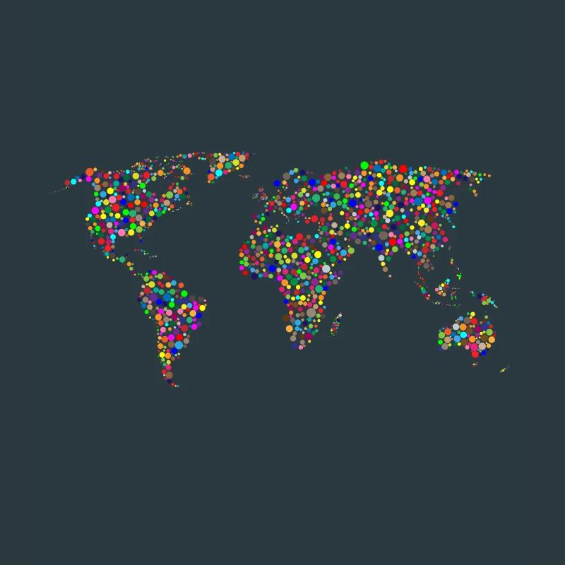 EARTH DOT : Planisphère à points
