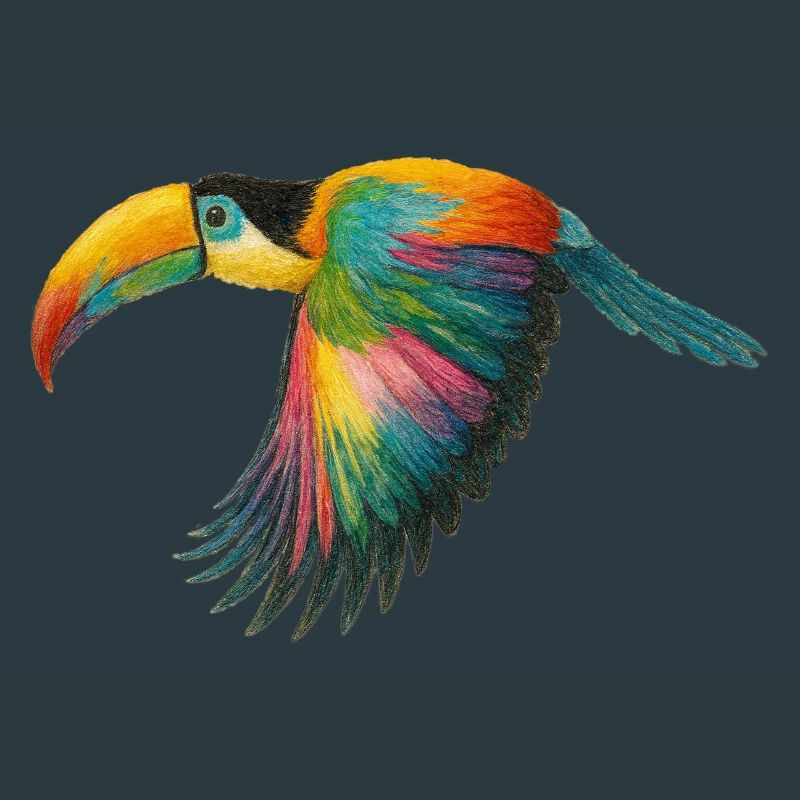 Rainbow Parrot Pattern
