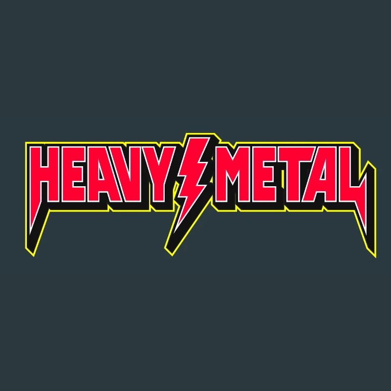 Emblème Heavy Metal avec Éclair