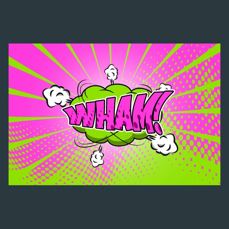 Wham! Style bande dessinée Bubble Graffiti Lettrage