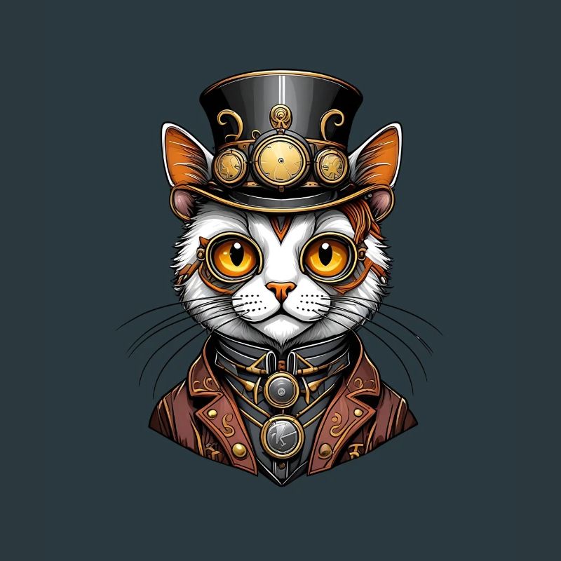 Chat steampunk