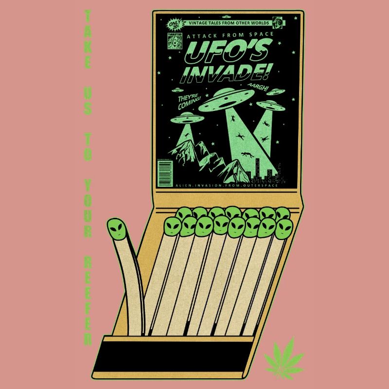 UFO Invasion Vintage Poster Design