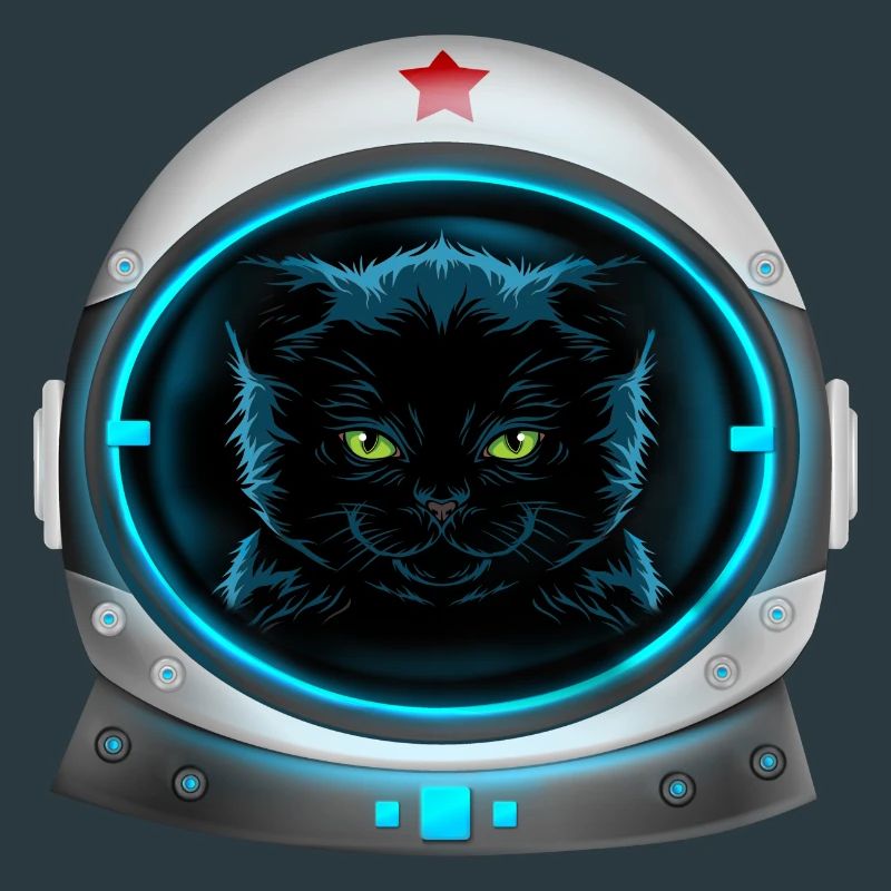 angry space cat Astronaut