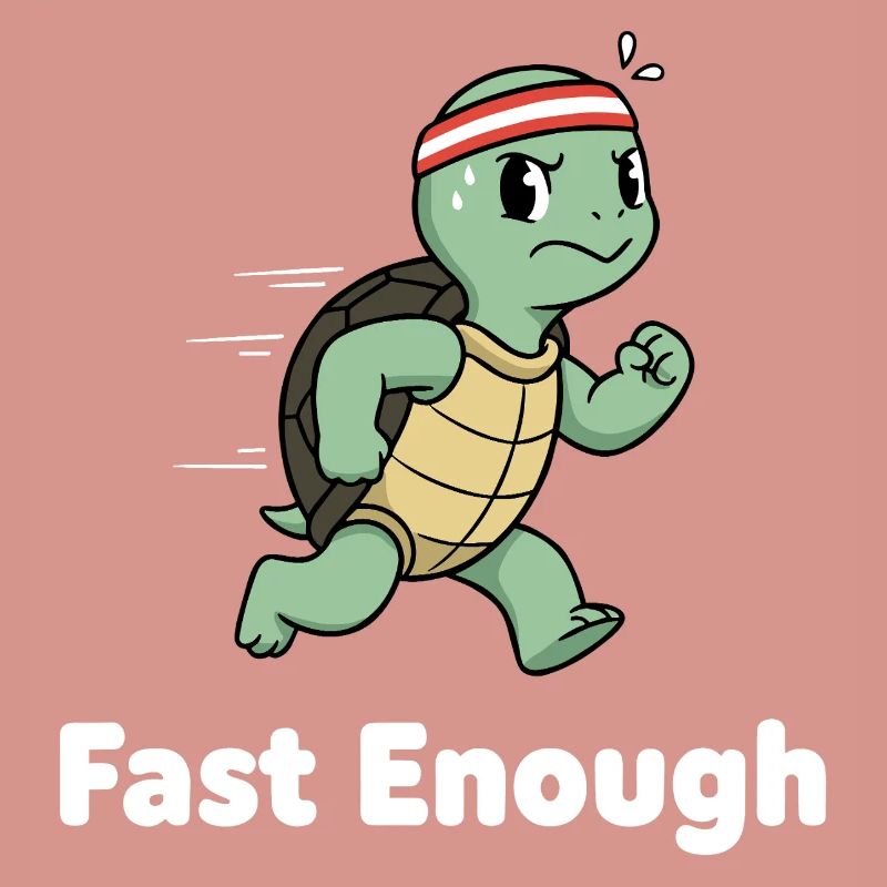 Fast turtle in sprint
