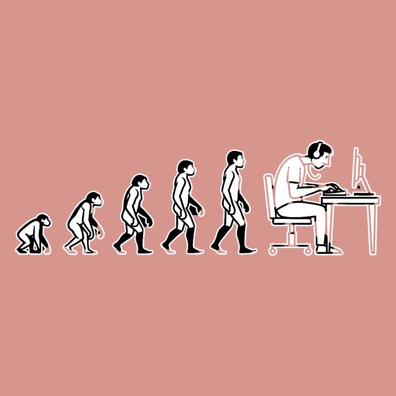 Evolution endet am Computer – Humor Design