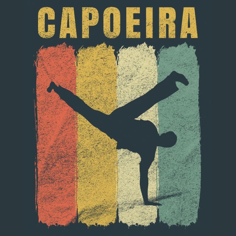 Capoeira Regenbogen Silhouette