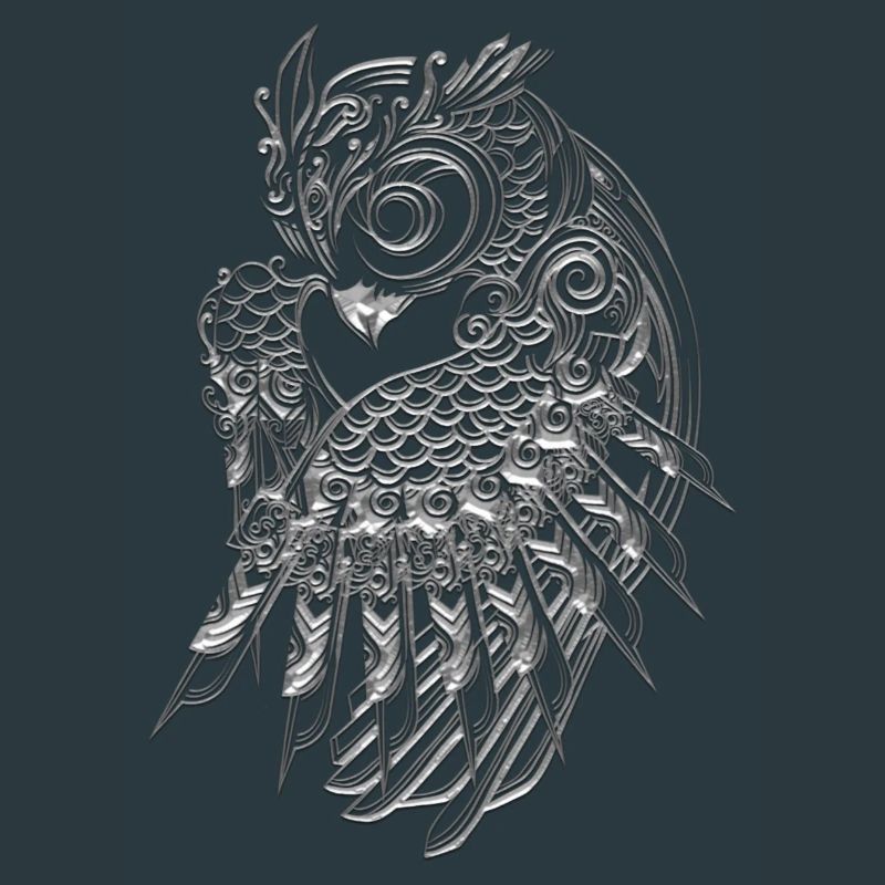 Silbernes Eulen-Design