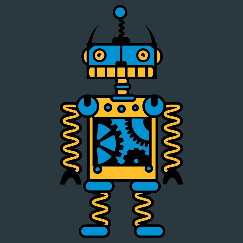 Ein Roboter mit Zahnräder