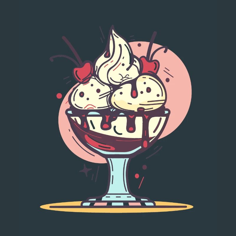 Graphique de crème glacée