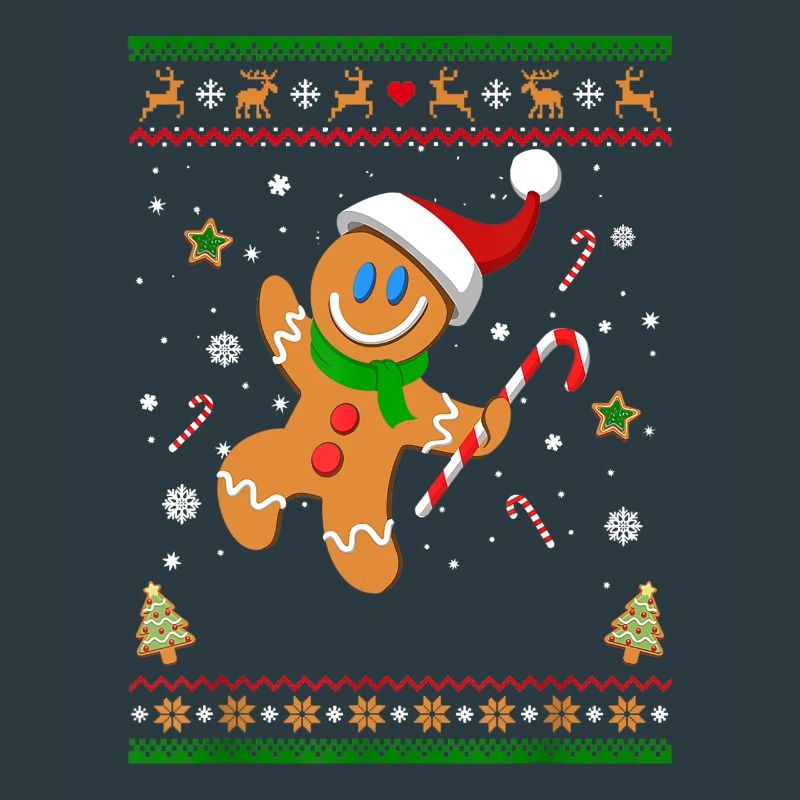 Hässliches Weihnachtspullover Lebkuchenmann Lustiges Geschenk