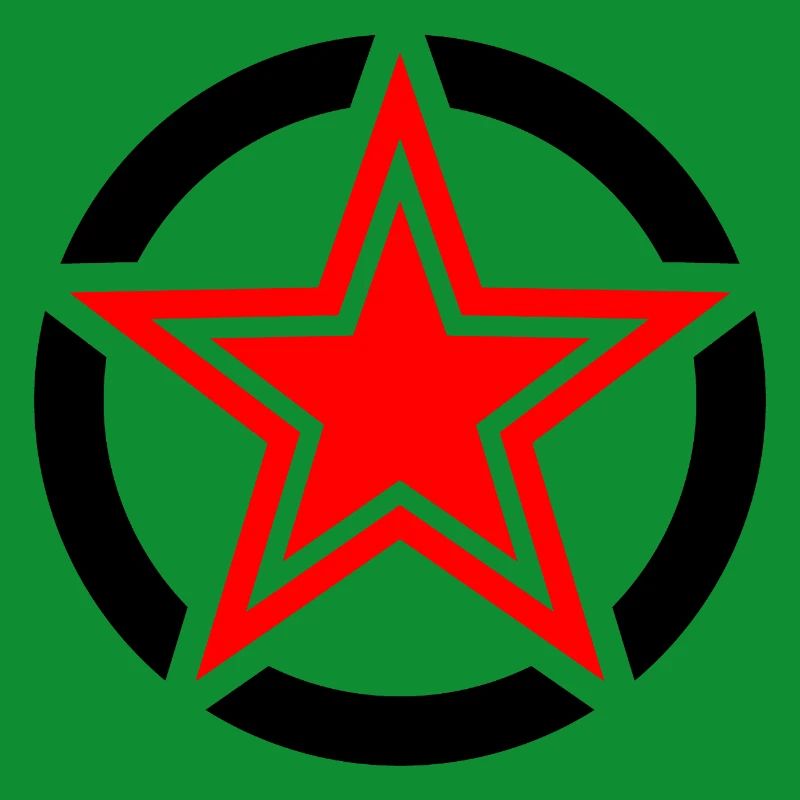 Roter durchbrochener Stern