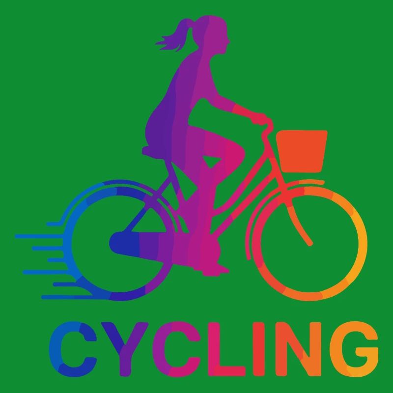 Rainbow Gradient Cyclist