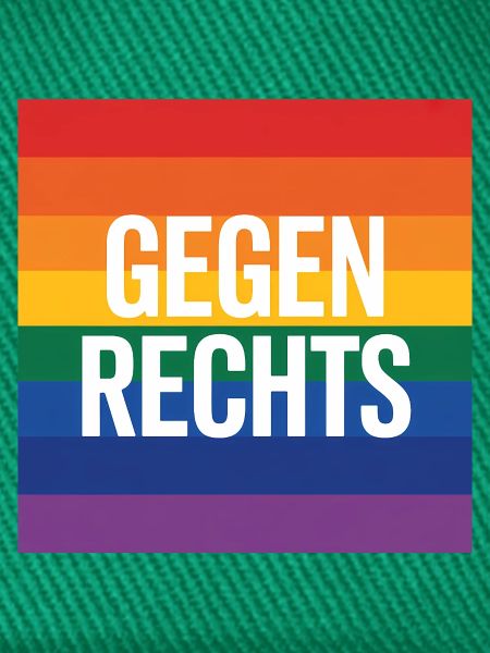 Gegen Rechts - Antifa Regenbogen Tee