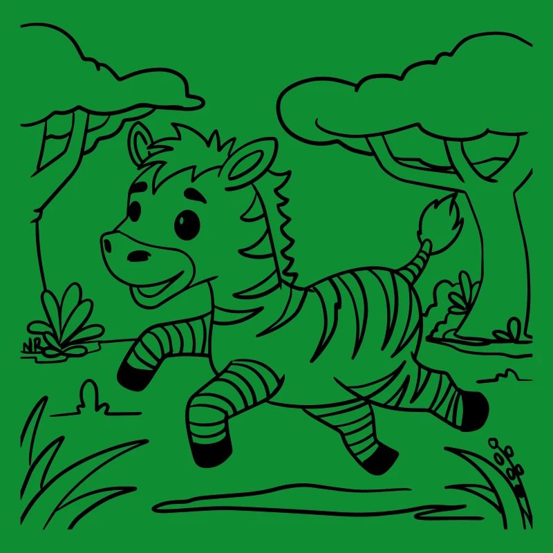 Zebra 🦓 coloring page for creative development
