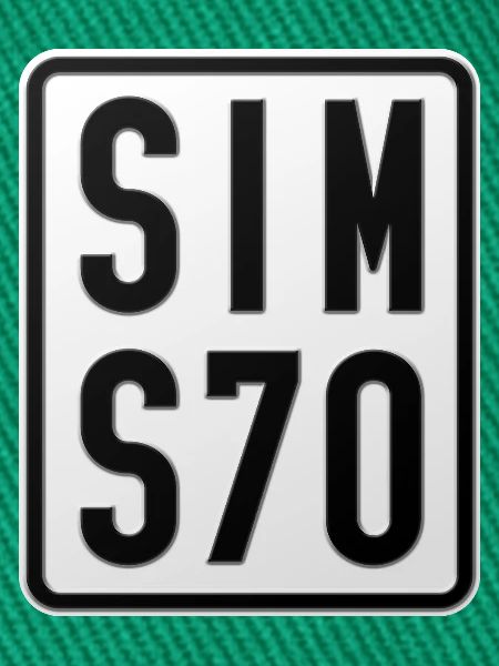Simson S70 Moped Kennzeichen