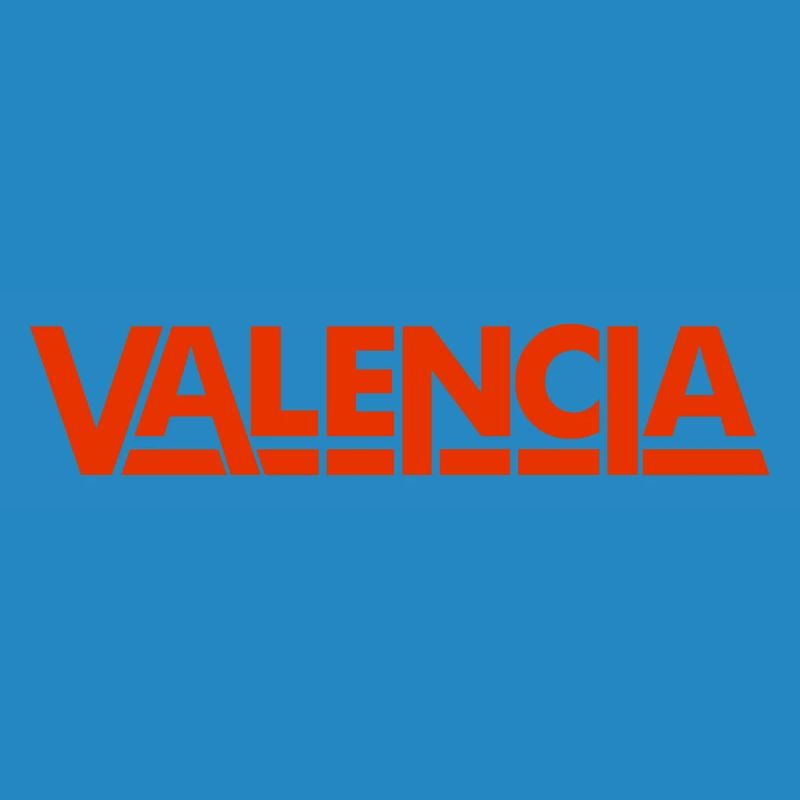 Valencia Spanien Schriftzug Design