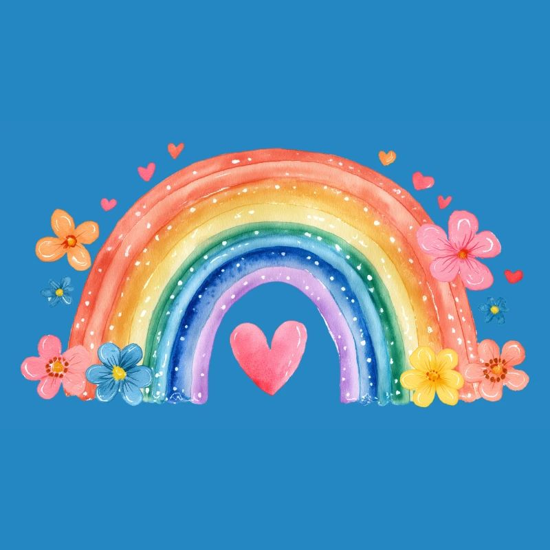 Regenbogen Einschulung – Süßes Mädchen Design