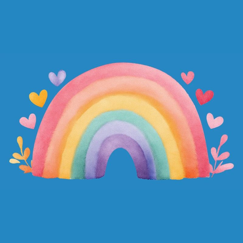 Minimaler Regenbogen Aquarell – Kinder Design