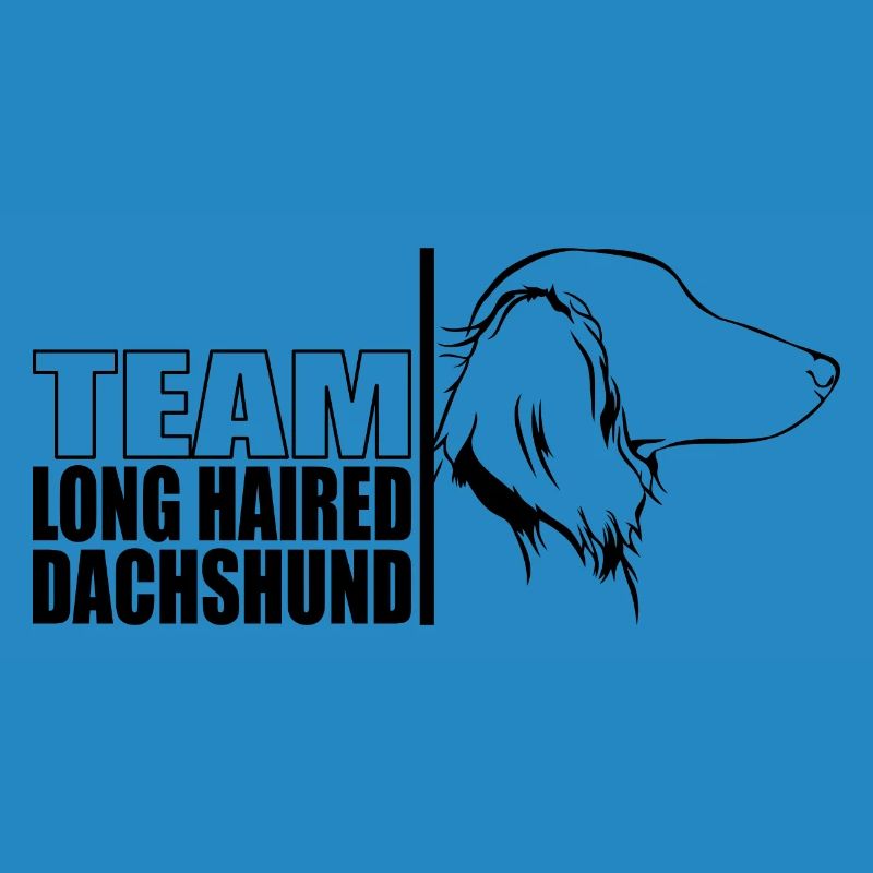 TEAM Long Haired Dachshund Hunde Dackel Wilsigns