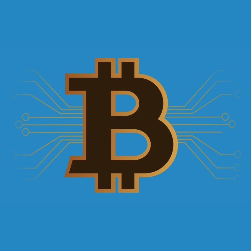 Bitcoin - Braun/Gold Kryptowährung