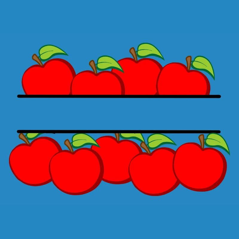 Äpfelfahne mit rotem Apfel
