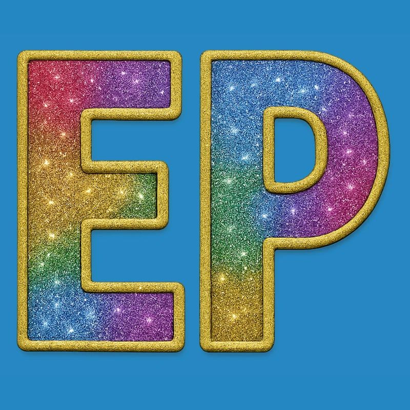 EP | Lettrage initial Galactic Glitter