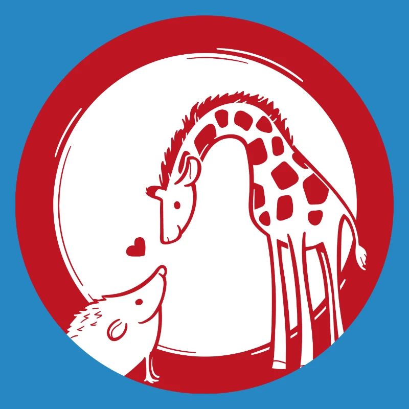 Giraffe und Igel Liebe