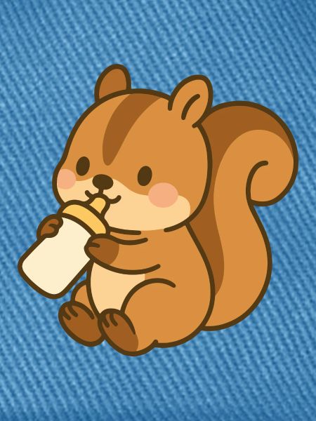 Fläschchen-Flauschehörnchen