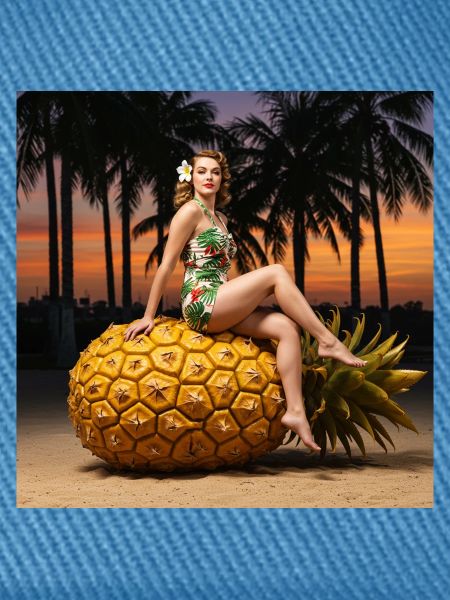 Tropisches Bikini-Design mit Ananas-Motiv