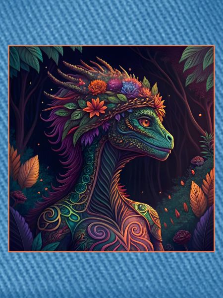 Mythischer Dschungeldrache Illustration